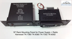 19" Rack Mounting Panel for ICT/SAMLEX Power Supply + Radio - Choose Radio Model