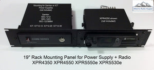 19" Rack Mounting Panel for Samlex or ICT Power Supply + Radio - Motorola XPR / DM
