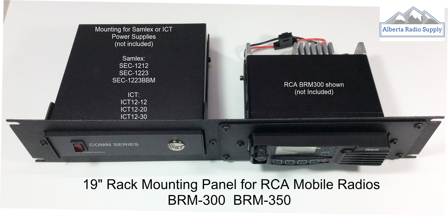 19" Rack Mounting Panel for ICT/SAMLEX Power Supply + Radio - Choose Radio Model