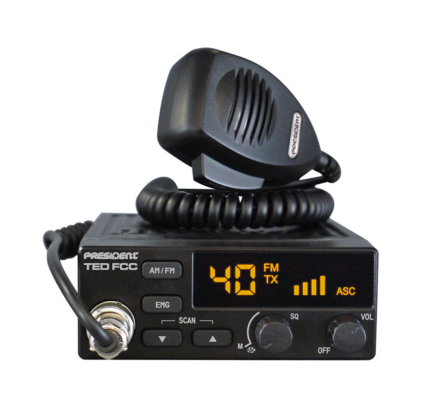 President TED FCC CB Radio  AM/FM  Compact Size