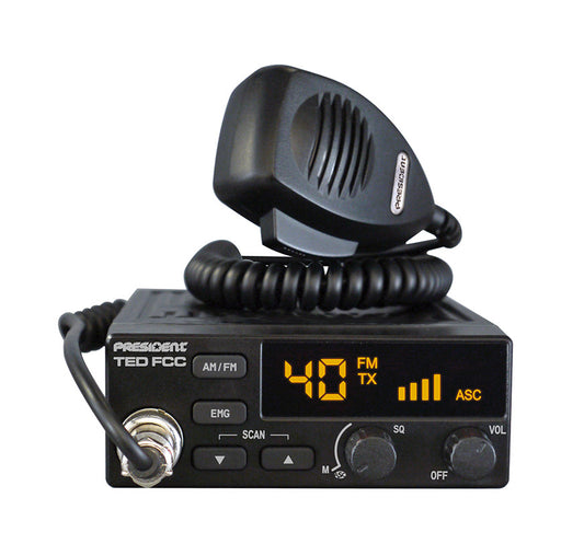 President TED FCC CB Radio  AM/FM  Compact Size
