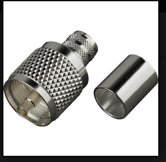 UHF Male PL-259 Crimp Connector for LMR-400 CNT-400 RFC-400
