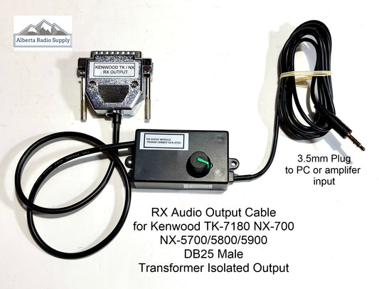RX Audio TAPOFF Cable for Kenwood TK7180 NX700 NX5900