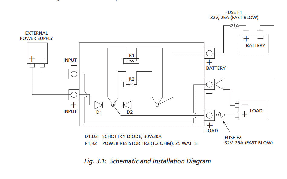 Samlex BBM-1225 Battery Backup Module  12/24V  25 AMPS