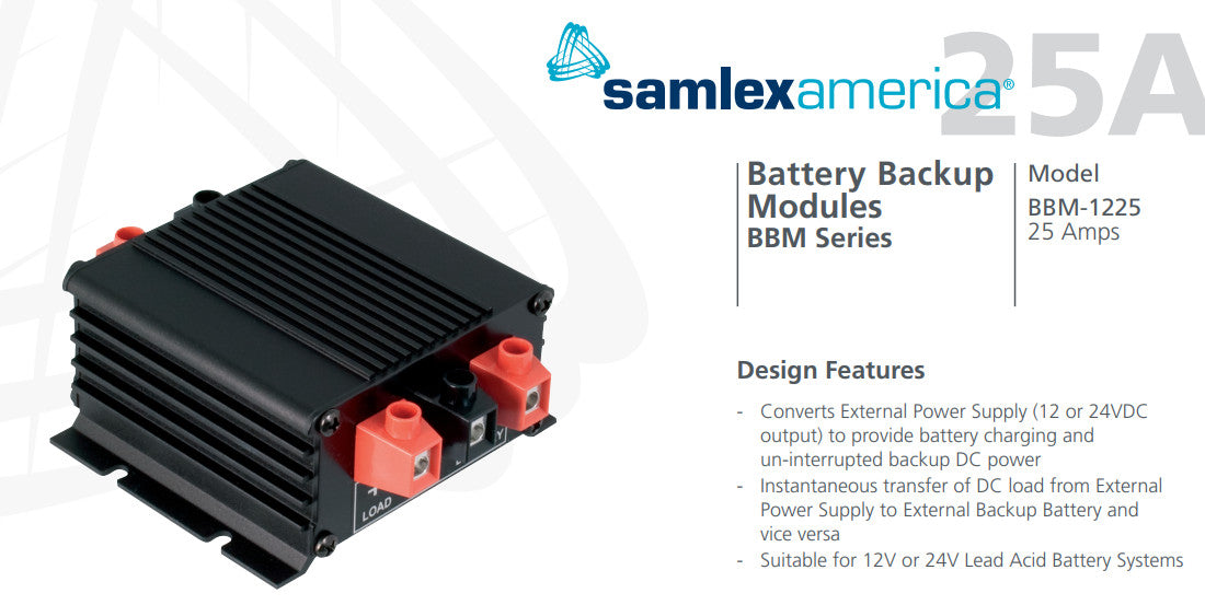 Samlex BBM-1225 Battery Backup Module  12/24V  25 AMPS
