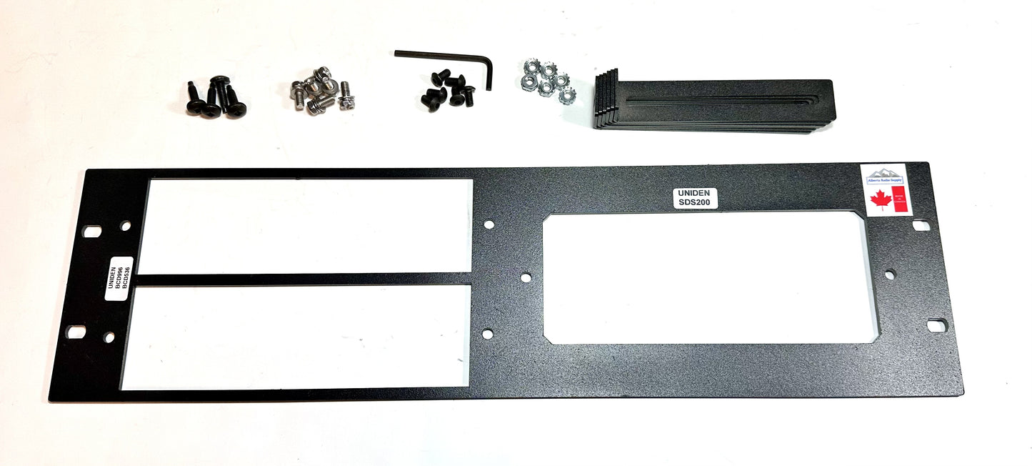 Rack Mounting Kit for Uniden SDS200 + dual Uniden BCD996 BCD536 Scanners