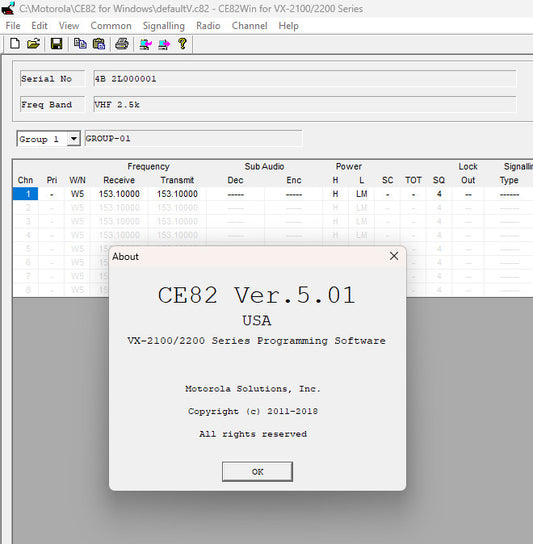 Motorola Vertex Programming Software  CE-82 VX2100 VX2200   WB + NB Versions