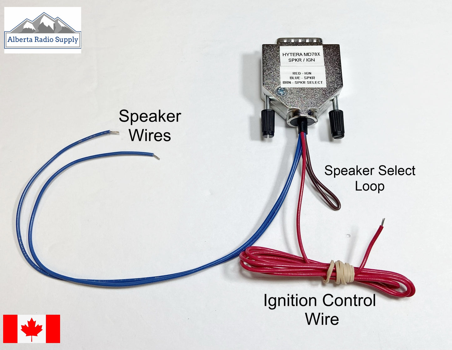 Speaker + Ignition Cable for Hytera Mobiles Alberta Radio Supply