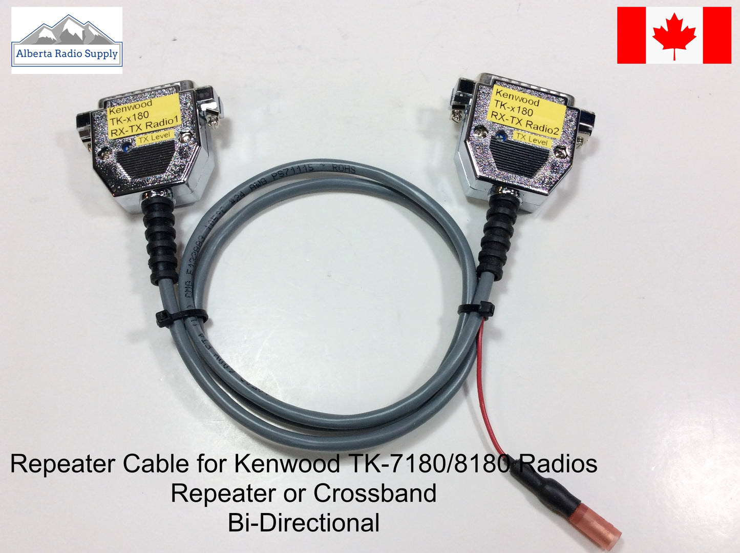 Repeater or Bi-Directional Cable for Kenwood TK-7180 8180 NX700 Mobile Radios Alberta Radio Supply