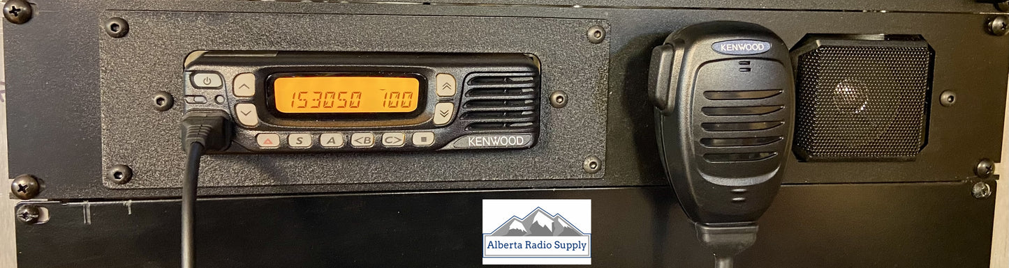 19" Rack Panel for Single Radio Mounting + Speaker - Radio-Specific Inserts