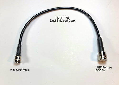 Antenna Adaptor Mini-UHF Male to UHF Female