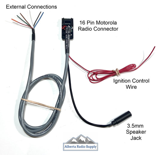 Accessory Cable for Motorola 16 Pin 2 way radios CDM750 CDM1250 CDM1550 SM50 SM120 M1225 PM300 CM200 CM300 CM200d CM300d