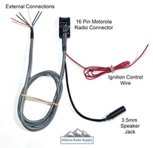 Load image into Gallery viewer, Accessory Cable for Motorola Mobile Radios 16 Pin   CM300 CDM1250 PM400 M1225