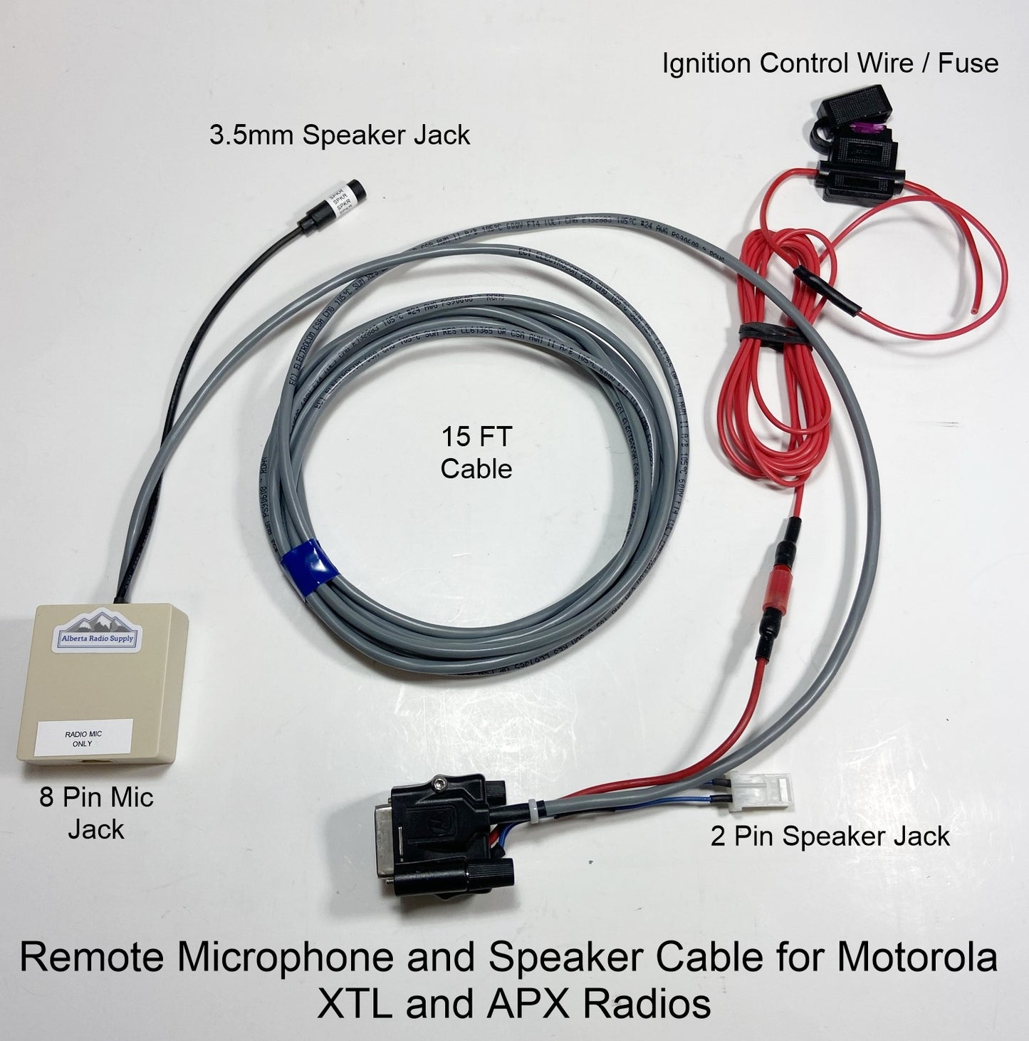Remote Microphone and Speaker Kit - Motorola XTL and APX Mobiles