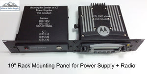 19" Rack Mounting Panel for Samlex or ICT Power Supply + Radio - Motorola APX / XTL