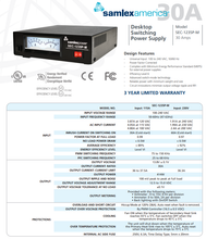 Load image into Gallery viewer, Samlex SEC-1235P-M 12V 30AMP DC Power Supply with Backlit Volt / AMP Meters