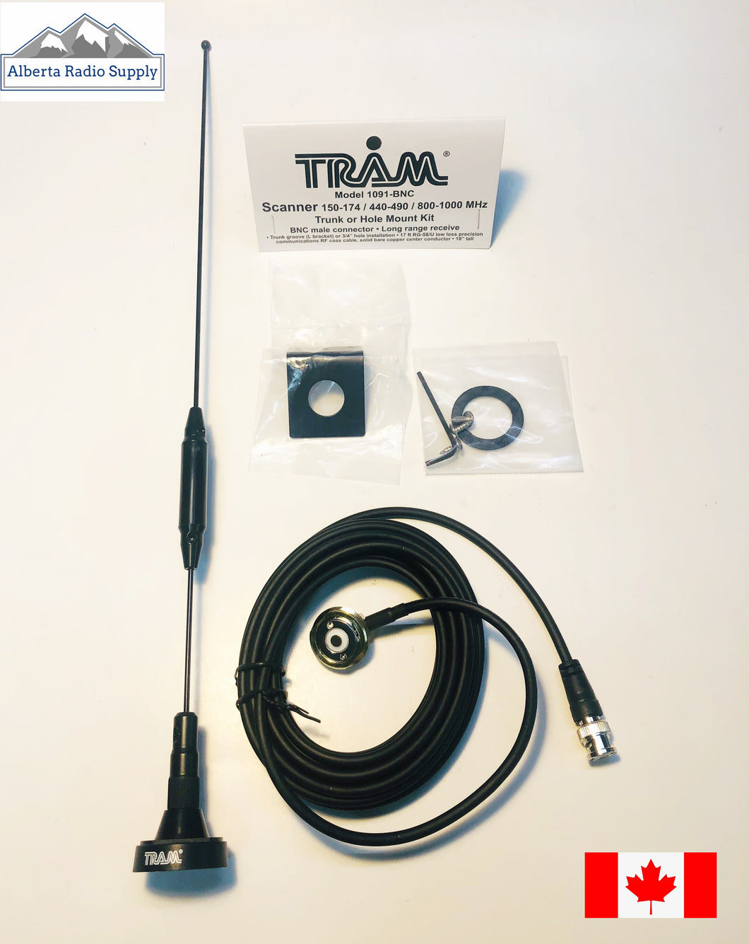 TRAM 1091 Tri-Band Scanner Antenna Kit   BNC Connector
